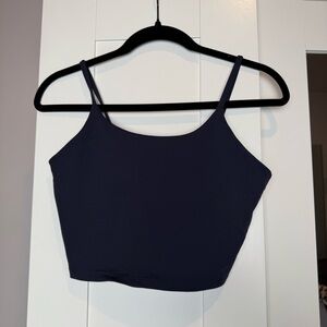 Women's Navy Blue Crop Top Sports Bra